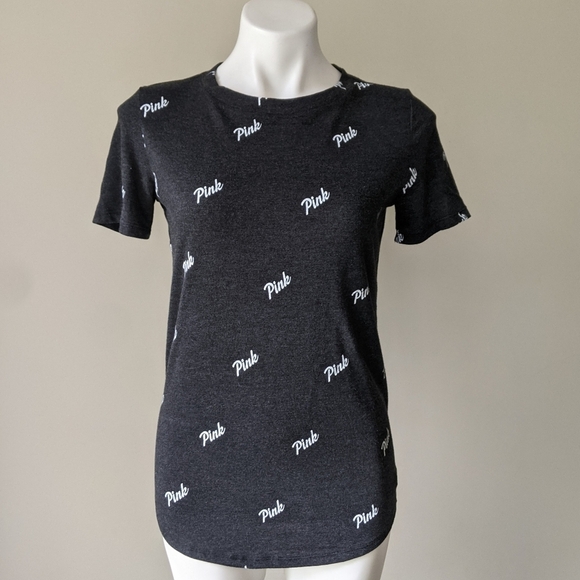 LN Victoria's Secret PINK All-Over Graphic Logo T - Picture 2 of 5